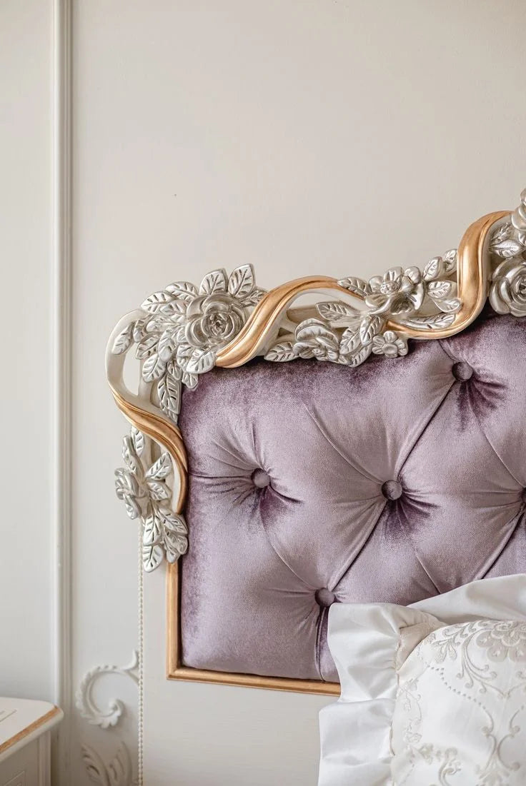 Lavender Upholstered Panel Bed