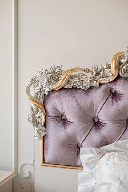 Lavender Upholstered Panel Bed