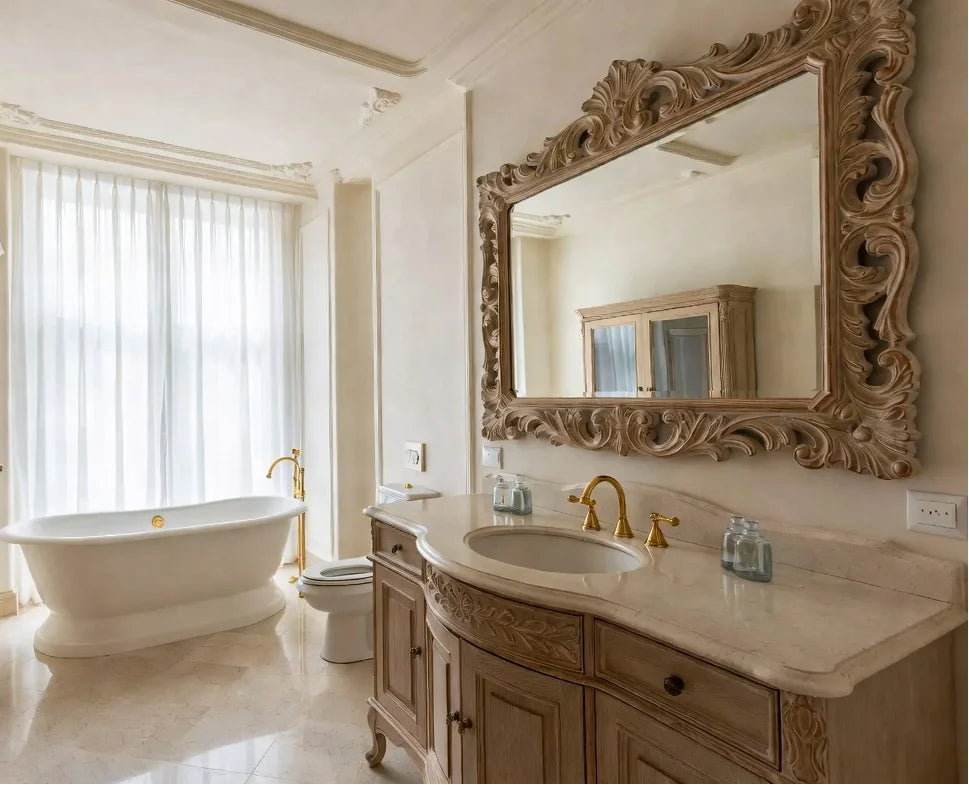 Louis XVI Classic European Bathroom Vanity