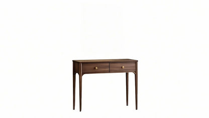 leek modern dark wood dressing console with drawers in opulence luxury bedroom collection