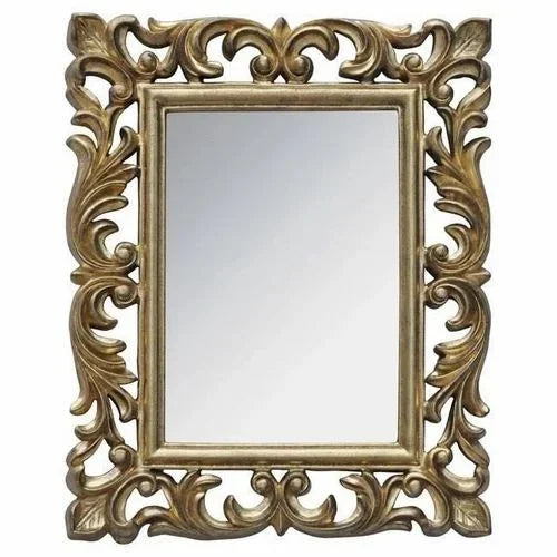 Eloria Hand-Carved Wooden Wall Mirror | French Style Antique Gold Luxury Decorative Mirror | classic home décor