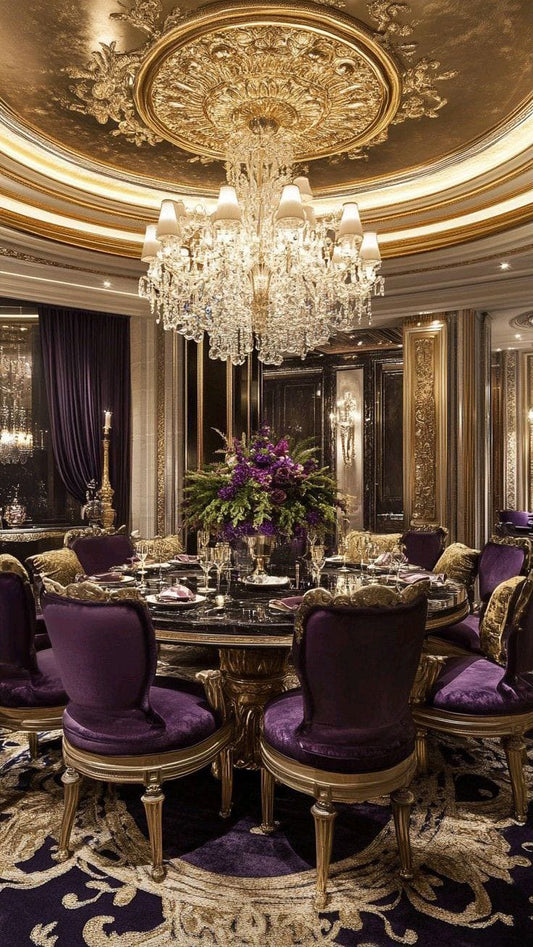 Heavily Carved Violet Dining Wedding Table